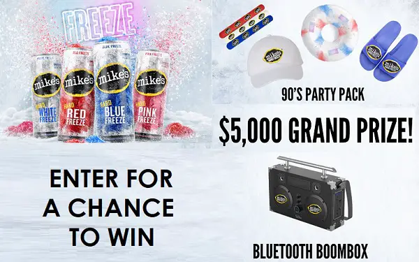 Mikes Freeze Summer Sweepstakes: Win $5000 Cash or 280+ Instant Win Prizes!