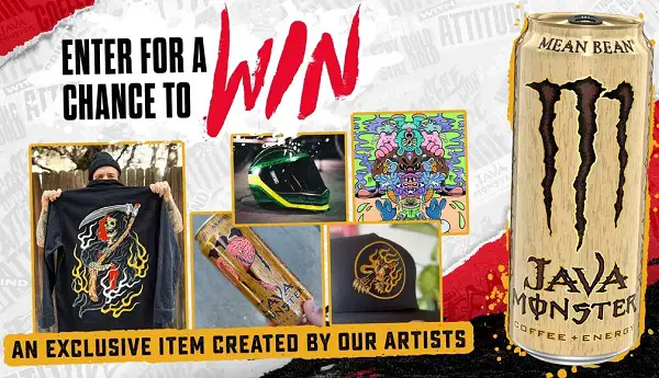 Monster Energy Creator Club Giveaway: Win Java Merchandise, Artefacts & Free Paintings
