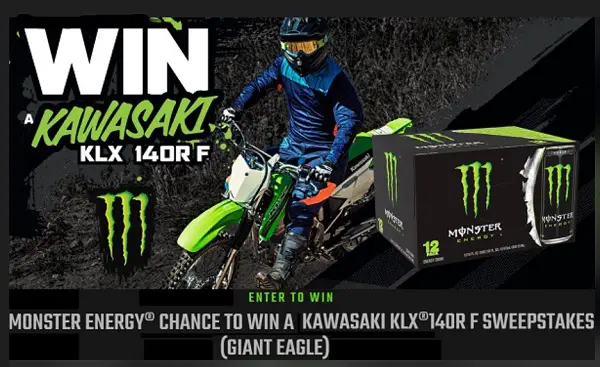 Monster Energy Giant Eagle Kawasaki Motorcycle Giveaway