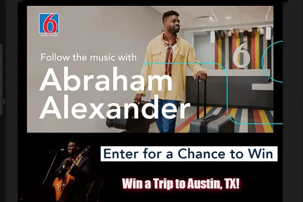 Motel 6 Music Trip Giveaway: Win a Trip to Abraham Alexander Concert in Austin, TX