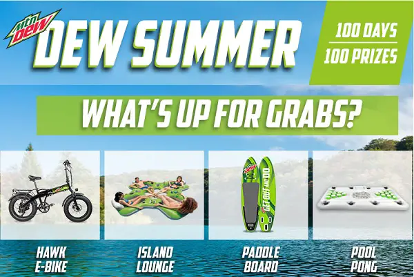 Mountain Dew Summer Giveaway: Win Bikes, Pool Floats, & More (100 Prizes)