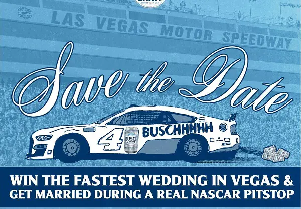 Busch Wedding Contest: Win a Pitstop Wedding at NASCAR Cup Series Race in Las Vegas