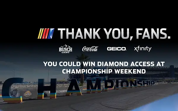 Nascar Thank You Sweepstakes: Win Trip to 2023 NASCAR Championship Weekend