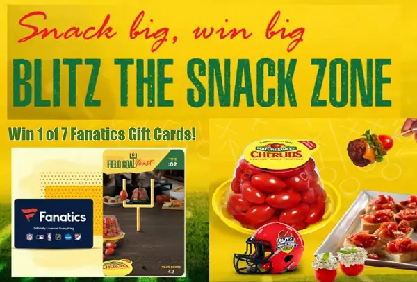 Naturesweet Blitz the Snack Zone Giveaway: Win up to $1,000 Free Fanatics Gift Cards