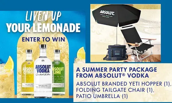 NHA Absolut Summer Giveaway: Win Free Party Package & Patio Umbrella