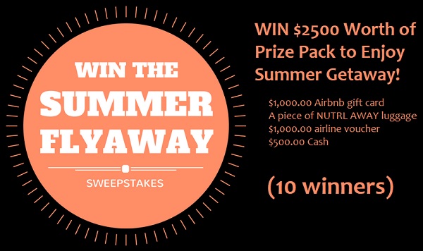 NÜTRL Summer Flyaway Sweepstakes (32 Winners)