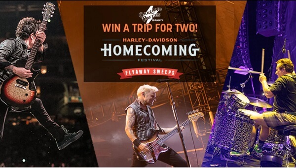 Oakland Coffee Sweepstakes: Win a Trip to Harley-Davidson Homecoming Music Festival