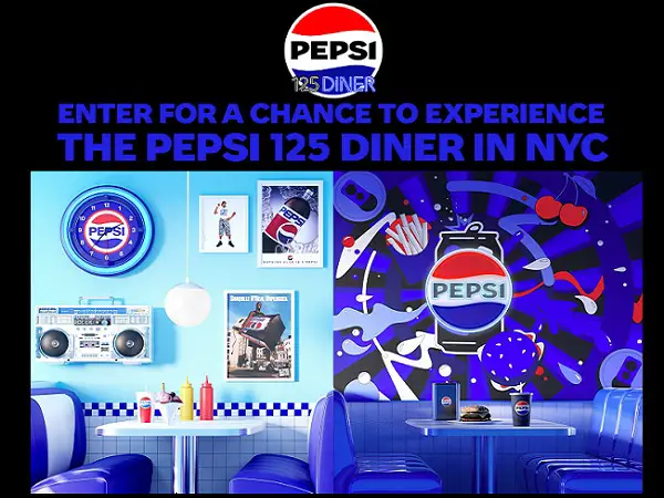 Pepsi 125 Diner Experience Sweepstakes: Win a Trip to New York (5 Winners)