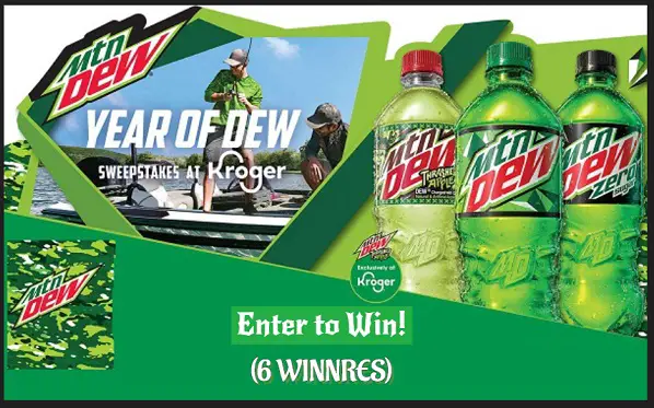 Pepsi MTN Dew YOD Sweepstakes: Win $800 Kroger Gift Card (6 Winners)