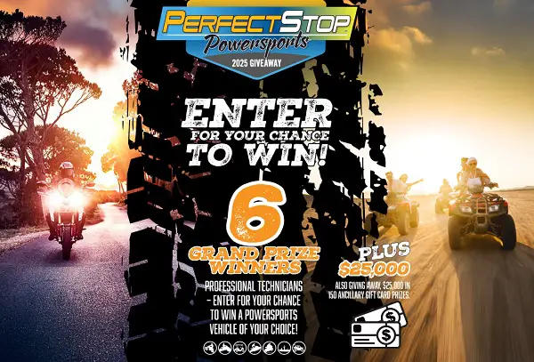 Perfect Stop Summer Promotion: Win Powersport Vehicles or Visa Gift Cards (156 Winners)