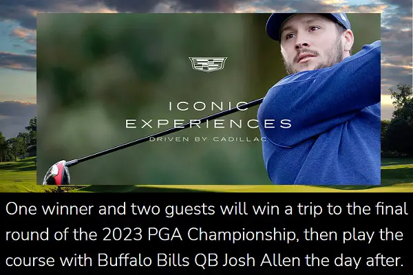 Win a Trip to PGA Championship & Free Golf Rounds with Buffalo Bills QB Josh Allen