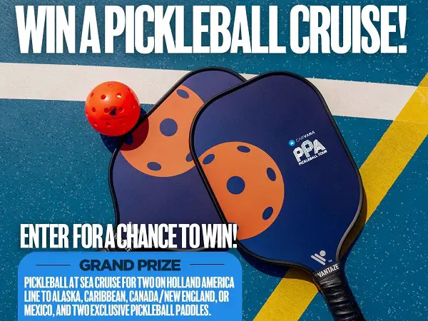 Pickleball at Sea Sweepstakes: Win a Holland America Cruise for Two