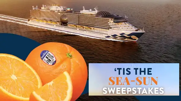 Sunkist Princess Cruise Trip Giveaway: Win $1,800 Princess Cruises Promotional Card