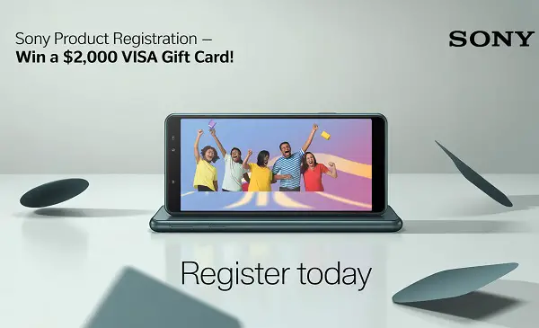 Sony Product Registration Giveaway – Win a $2,000 Visa Gift Card!