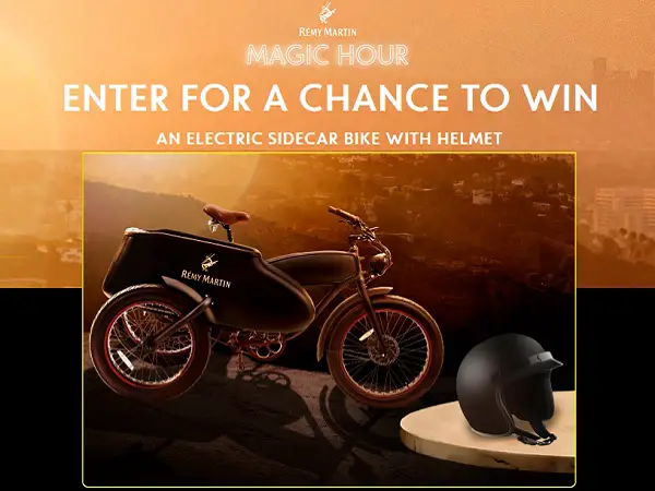 Rémy Martin Electric Sidecar Bike Sweepstakes (25 Winners)