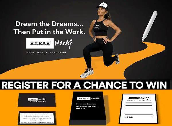 RXBAR ManifX Instant Win Game Giveaway: Win Free Fitness Gear (450 Winners)
