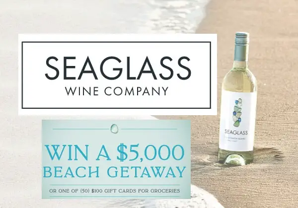 Seaglass Wine Hidden Gem Sweepstakes: Win a Free Beach Vacation & a $100 Free Visa Gift Card