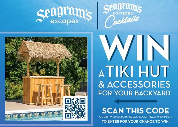 Seagram’s Escapes Free Backyard Tiki Hut Sweepstakes (25 Winners)