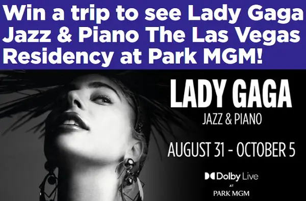 SiriusXM Lady Gaga Vegas Trip Giveaway: Win a Trip to Jazz & Piano Concert