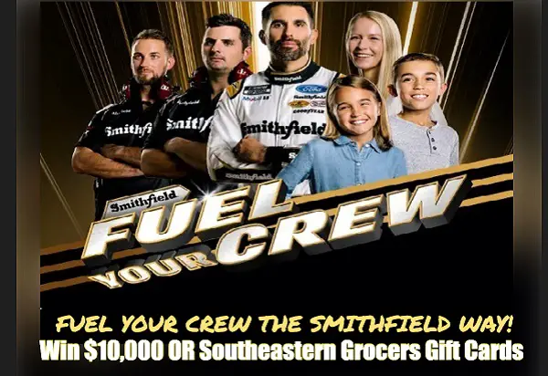 Smithfield Foods Daytona Cash Giveaway: Win $10K or $100 Southeastern Grocers Gift Cards