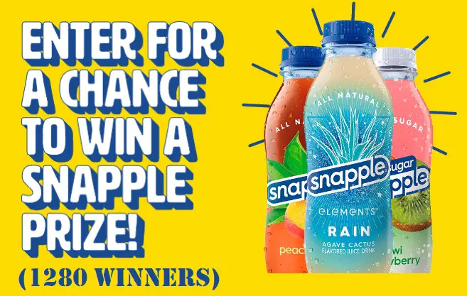 Snapple Instant Win Game: Win 1 of 1280 Summer Prizes