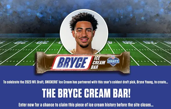 Snickers Bryce Cream Bar Sweepstakes - Win A Free Box of Bryce Cream Bar (350 Winners)