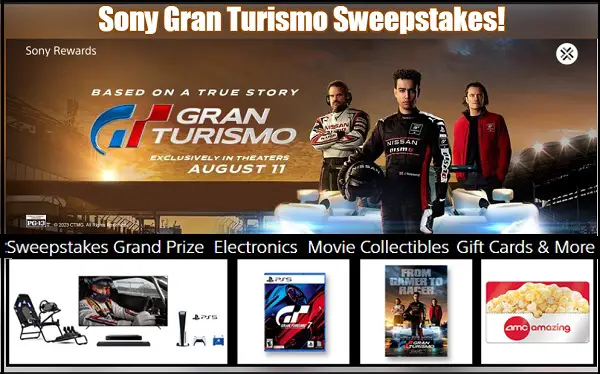 Sony Gran Turismo Movie Giveaway: Instant Win PlayStation Prize Pack, Electronics & More