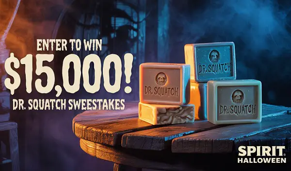 Spirit Halloween $15,000 Dr. Squatch Sweepstakes – Win Big This Spooky Season!