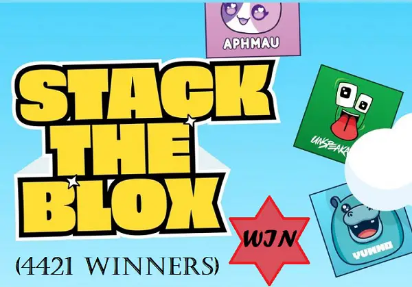 Stack the Blox Instant Win Game (4421 Winners)