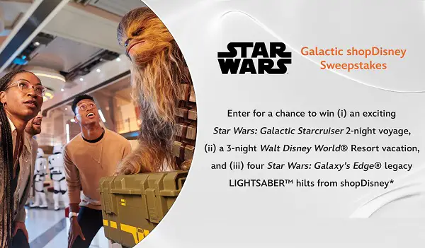 Star Wars Galactic Shop Disney Sweepstakes: Win Trip to Walt Disney World Resort