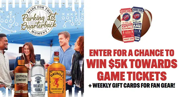 Sazerac Tailgate Champions Sweepstakes: Win $5000 for Game Tickets or $100 Fanatics Gift Card!