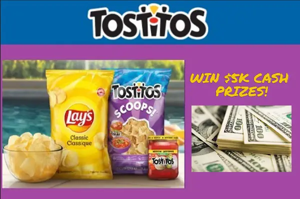 Tostitos Summer Cash Giveaway: Win Cash in $5,000 Check (3 Winners)