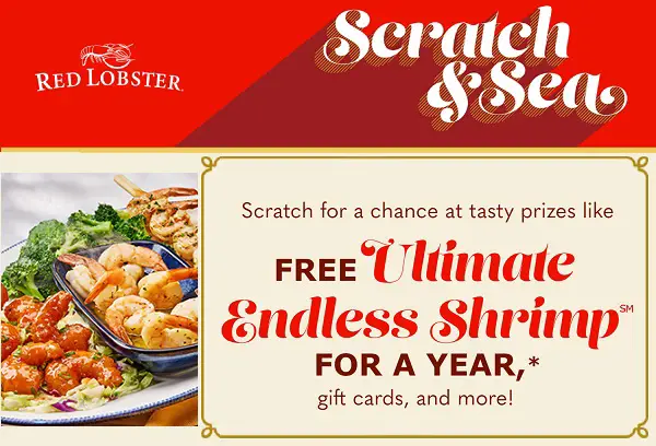 Ultimate Scratch & Sea Giveaway: Instant Win Free Shrimp for a Year, Gift Cards & More