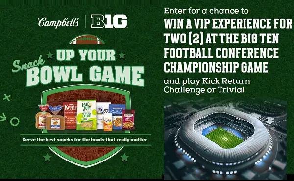 Up Your Snack Bowl Game Big Ten Giveaway: Win a Trip to Football Championship