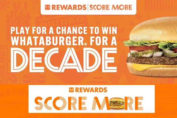 Whataburger Free Food Giveaway: Instant Win Free Whataburger for a Decade, a Year or a Week!