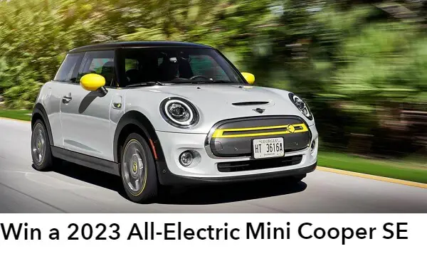 Win a 2023 All-Electric Mini Cooper SE
