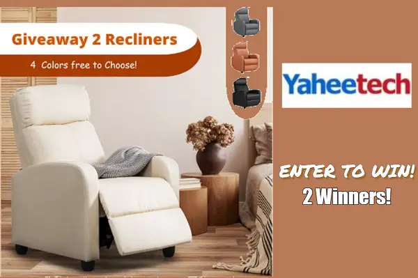 Win Recliner Chair Giveaway (2 Winners)