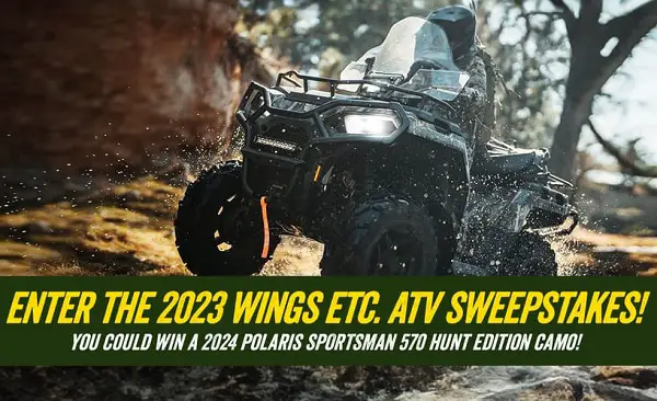 Wings ATV Sweepstakes: Win 2024 Polaris Sportsman 570 Hunt Edition Camo