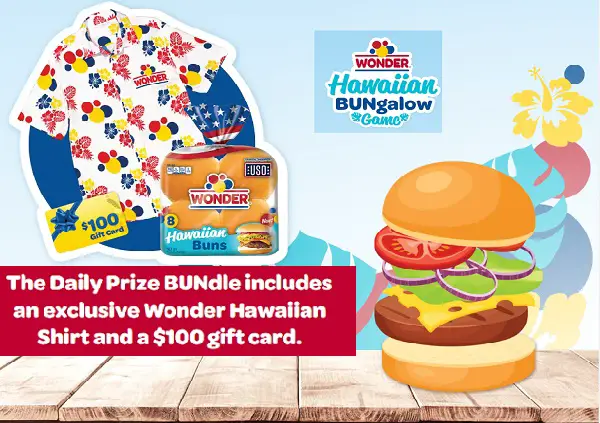Wonder Bread Hawaiian Giveaway: Win $100 Gift Card & Free T-shirts (Daily Prizes)