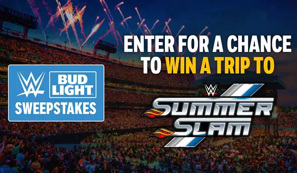 WWE & Bud Light Sweepstakes: Win SummerSlam Experience for Free (2 Winners)
