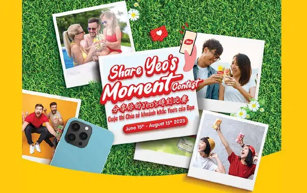 Share Yeo’s Moment Photo Contest: Win Cash up to $2,000 & Free Drinks (100+ Winners)