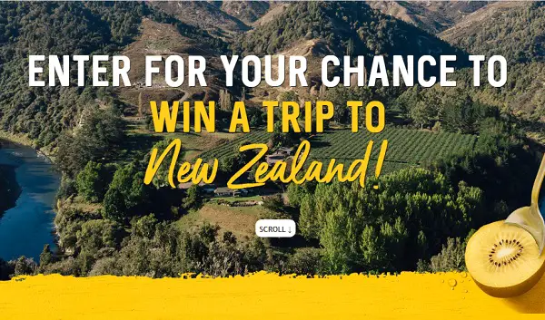 Zespri Free New Zealand Vacation Giveaway