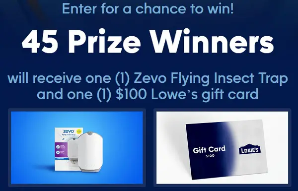 ABC GMA3 Giveaway: Win Zevo Flying Insect Trap and $100 Lowe’s gift card! (45 Winners)