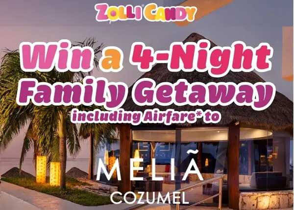 Zolli Pops Summer Sweepstakes: Win a Free Family Vacation at Melia Cozumel & 1000+ Prizes