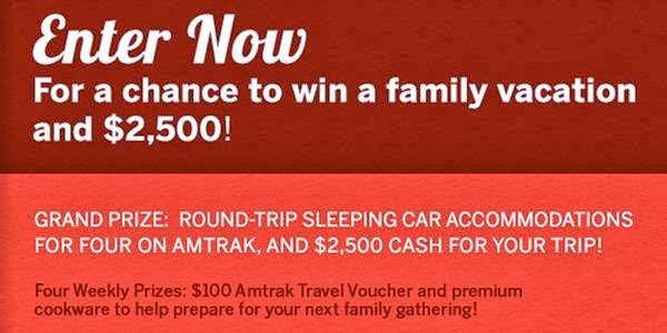 Amtrak Eats Sweepstakes