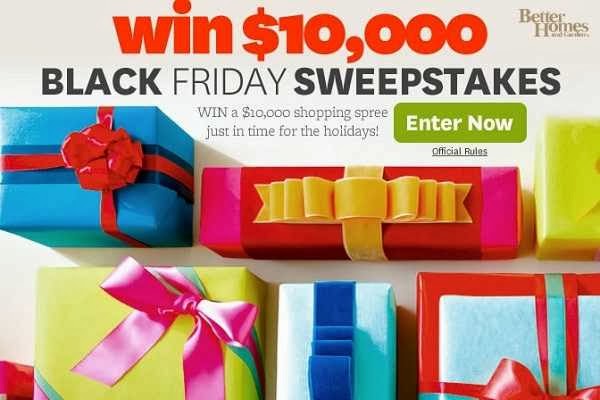BHG Win Shopping Spree in Black Friday Sweepstakes