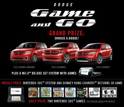 Dodge Game and Go Sweepstakes