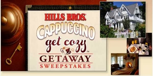Hills Bros Get Cozy Getaway Sweepstakes