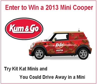 Win a 2013 Mini Cooper from Kum & Go and Kit Kat Minis
