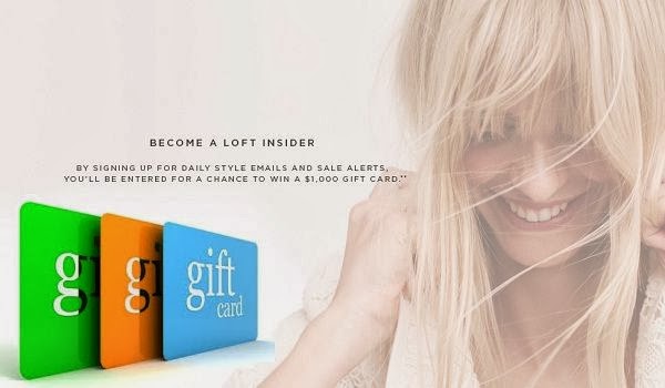 Become a Lost Insider to win $1,000 LOFT gift card